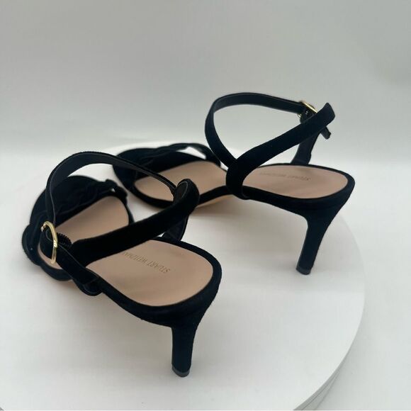 New! STUART WEITZMAN Women's Twistie Stiletto 75 Sandal Black Size 9 - Picture 7 of 9